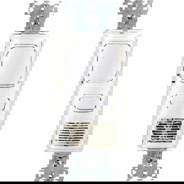 Motion Sensing Wall Switches; Switch Type: Occupancy or Vacancy Sensor Duel Switch ; Sensor Type: Ultasonic; Infared ; Coverage (Sq. Ft.): 1000 ; Adjustment Type: Self-adjusting Delay ; Color: White ; Recommended Environment: Indoor